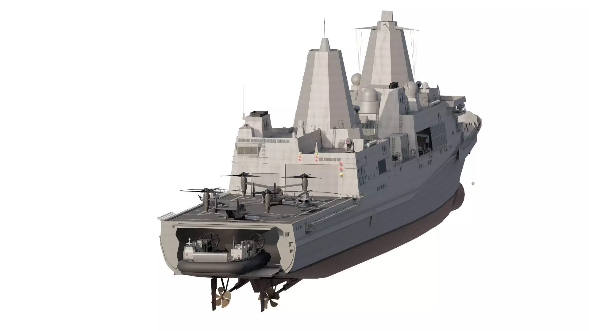 SAN ANTONIO CLASS DESTROYER 3D model_5