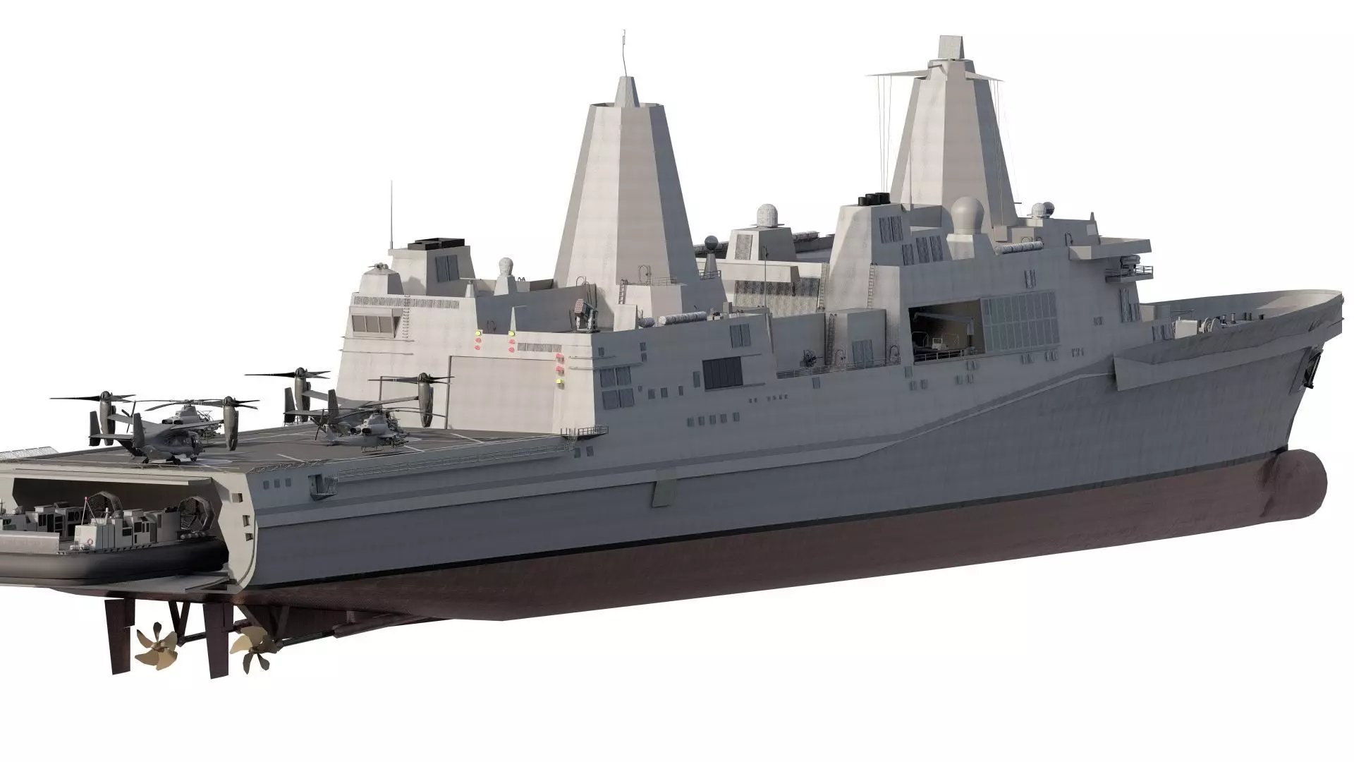 SAN ANTONIO CLASS DESTROYER 3D model_4
