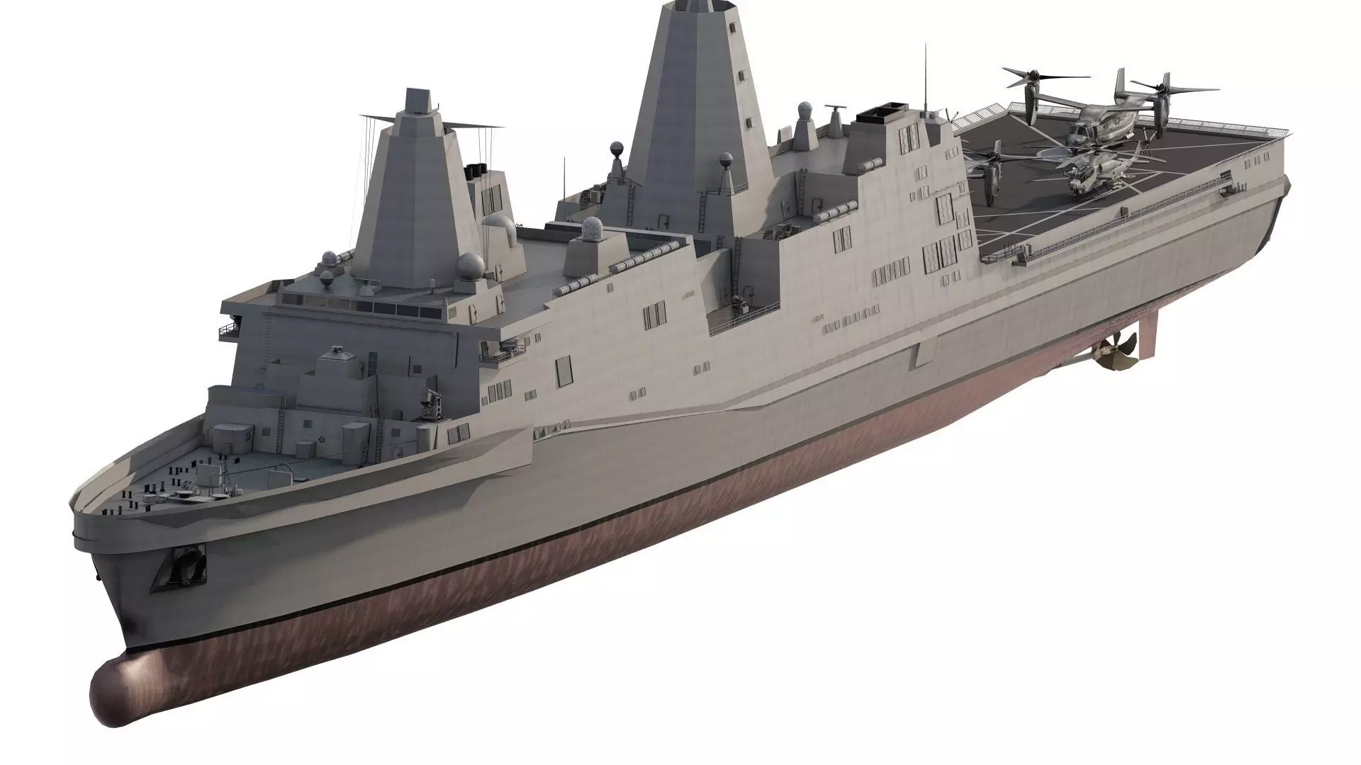 SAN ANTONIO CLASS DESTROYER 3D model_0