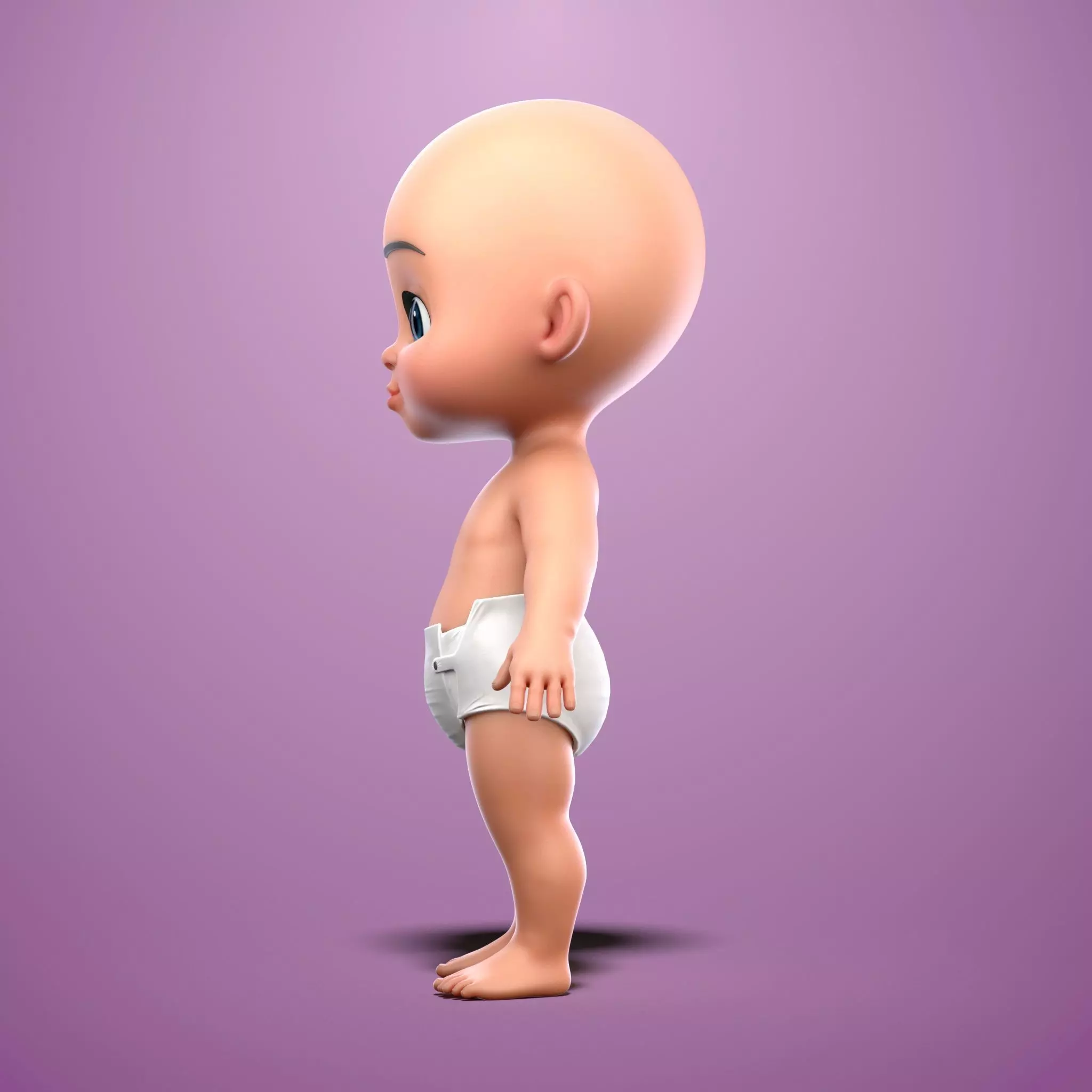 Toddler  3D model_3