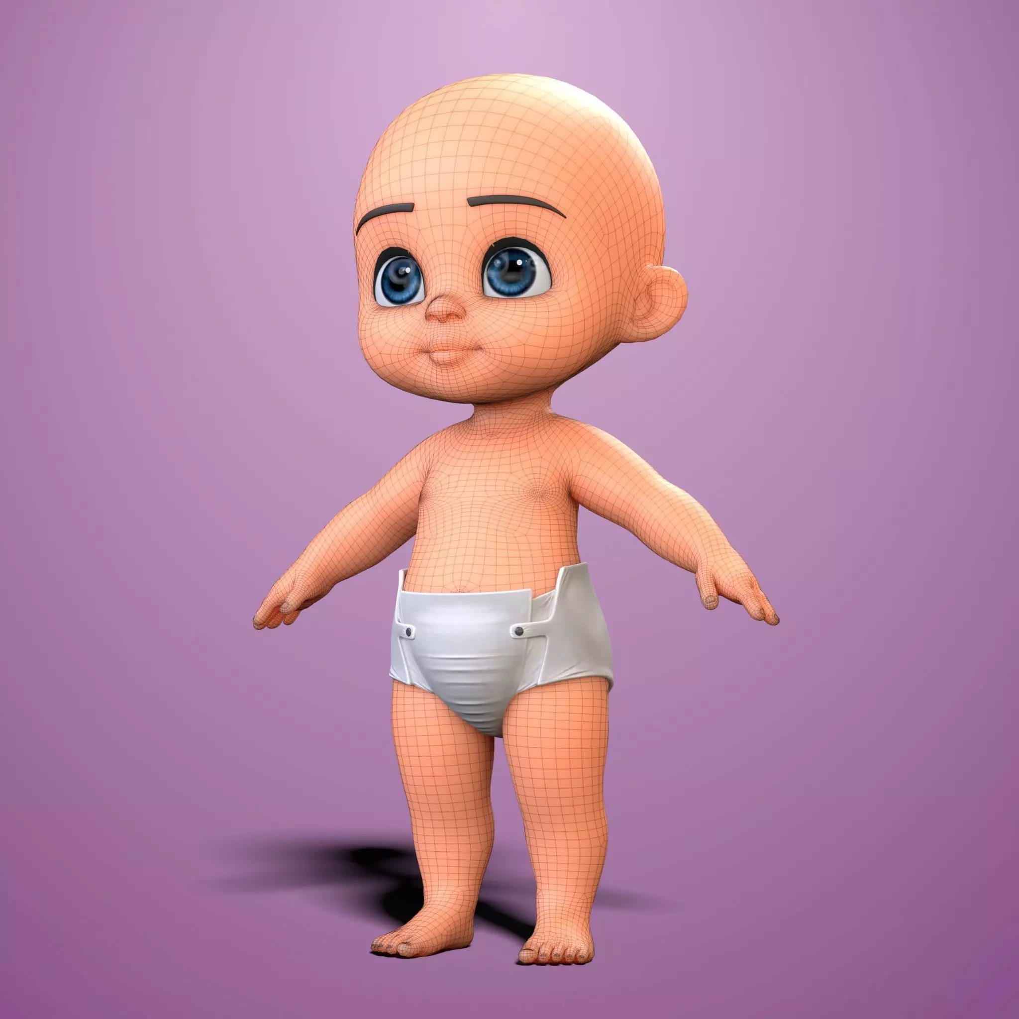 Toddler  3D model_7
