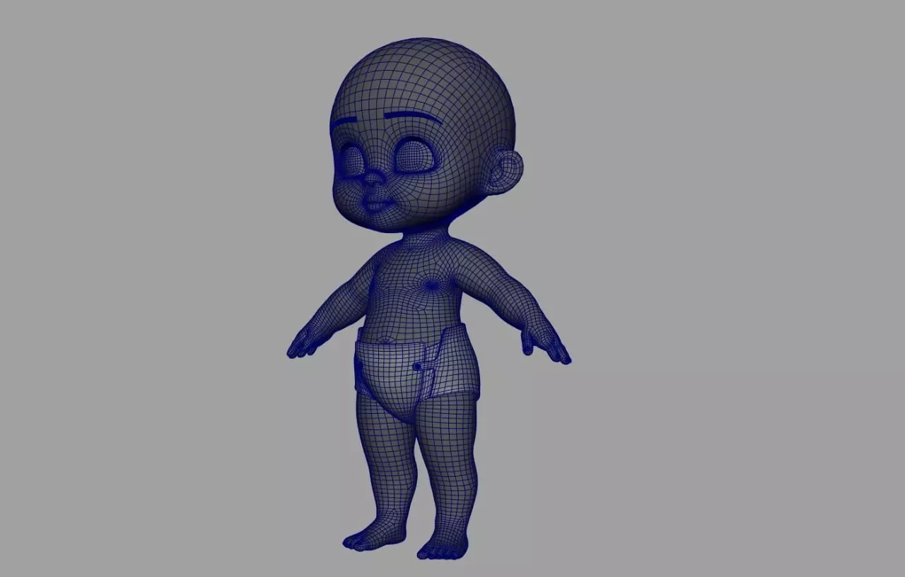 Toddler  3D model_5