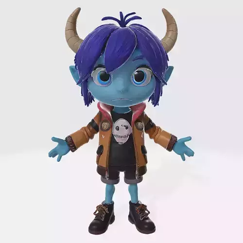 Monster Character 34 Low-poly 3D model