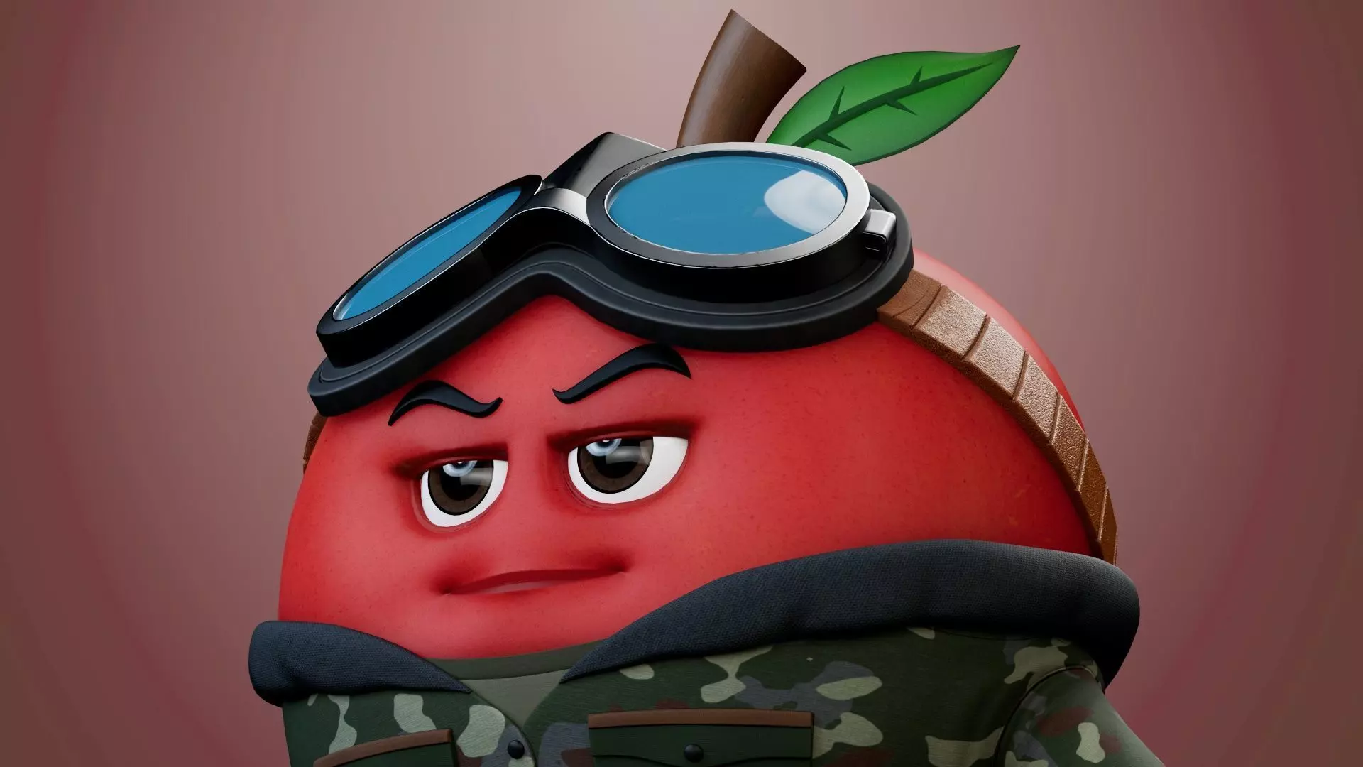 Apple soldier 3D model