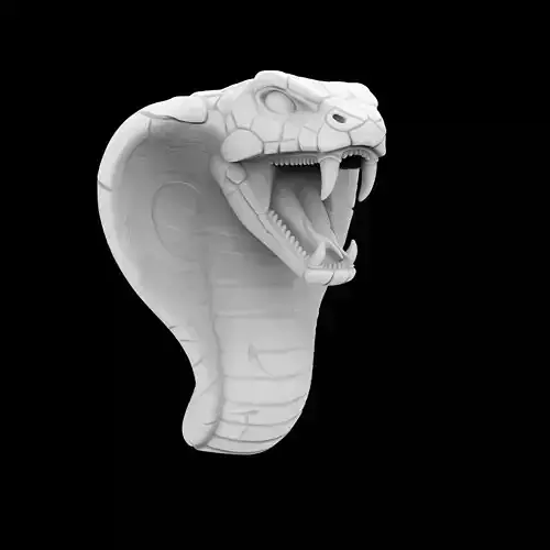 Ancient Cobra Totem Head 3D Print Model