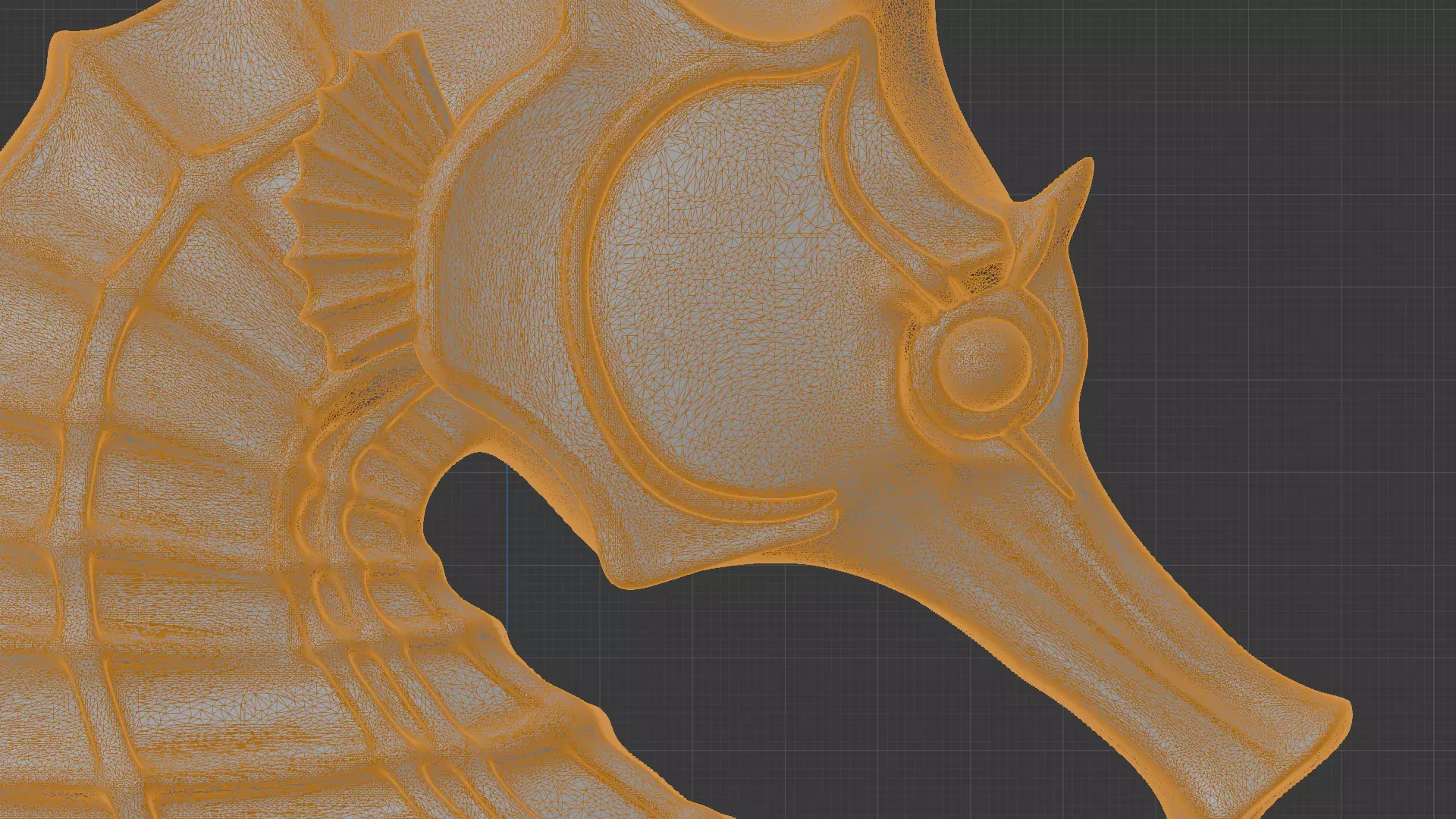 Art Deco Seahorse Sculpture 3D Print Model 3D print model_7