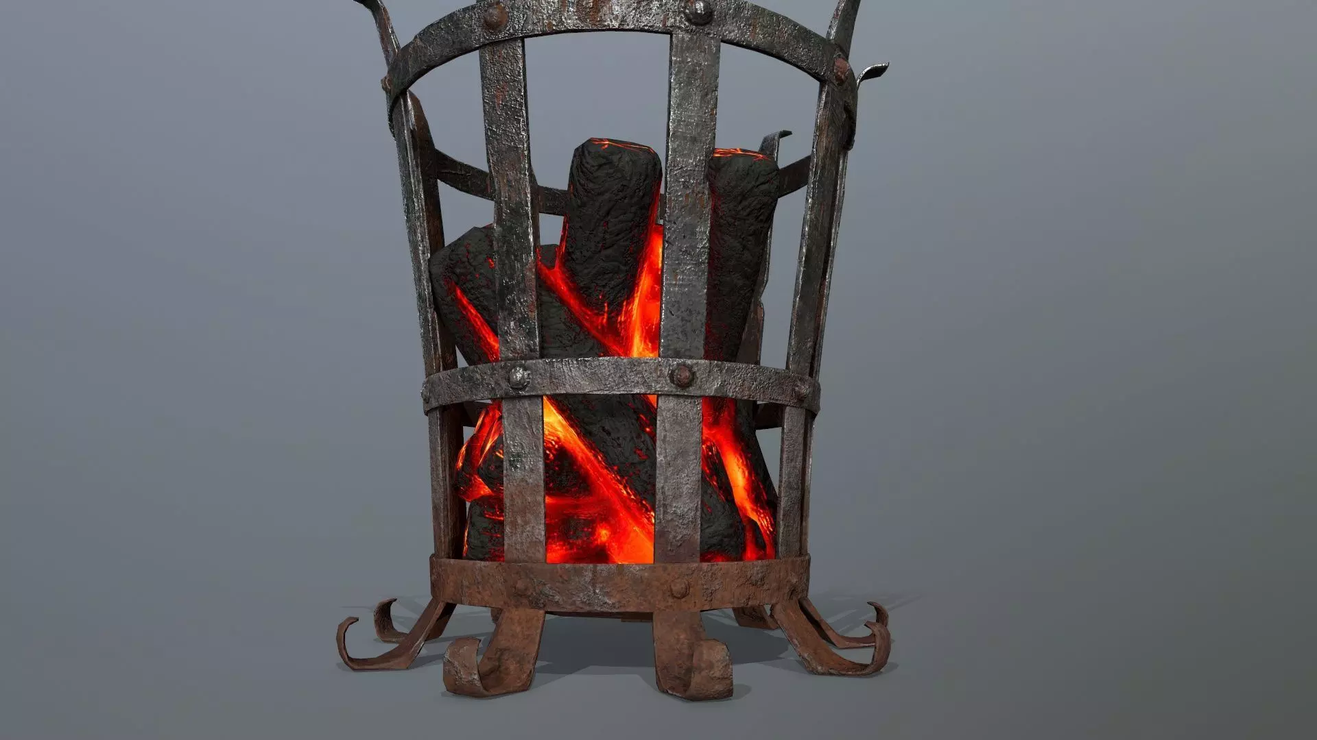 Medieval Braziers Lights   Low-poly 3D model_10