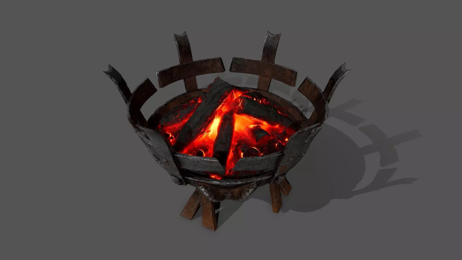Medieval Braziers Lights   Low-poly 3D model_30