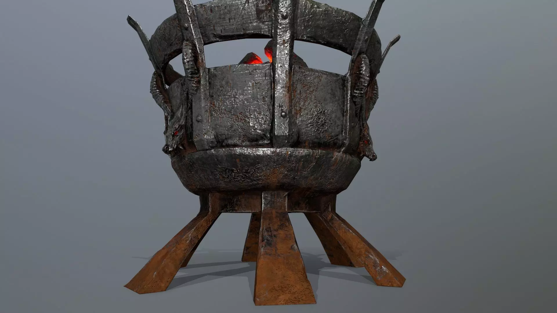 Medieval Braziers Lights   Low-poly 3D model_9