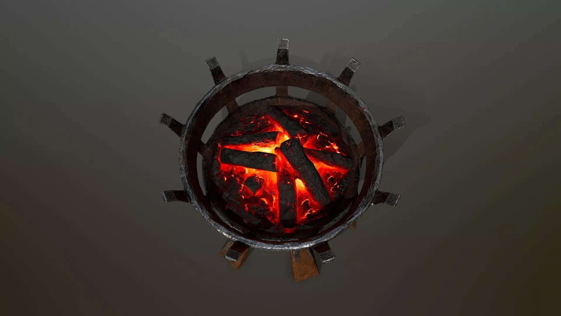 Medieval Braziers Lights   Low-poly 3D model_17