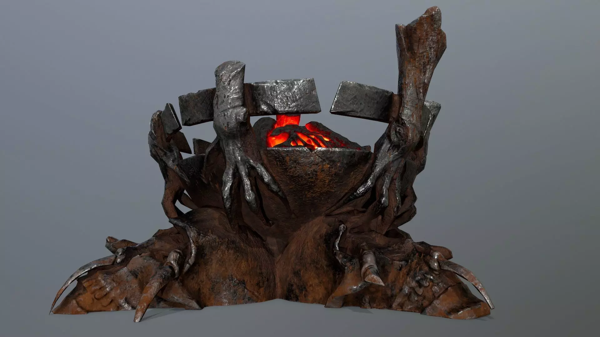 Medieval Braziers Lights   Low-poly 3D model_7