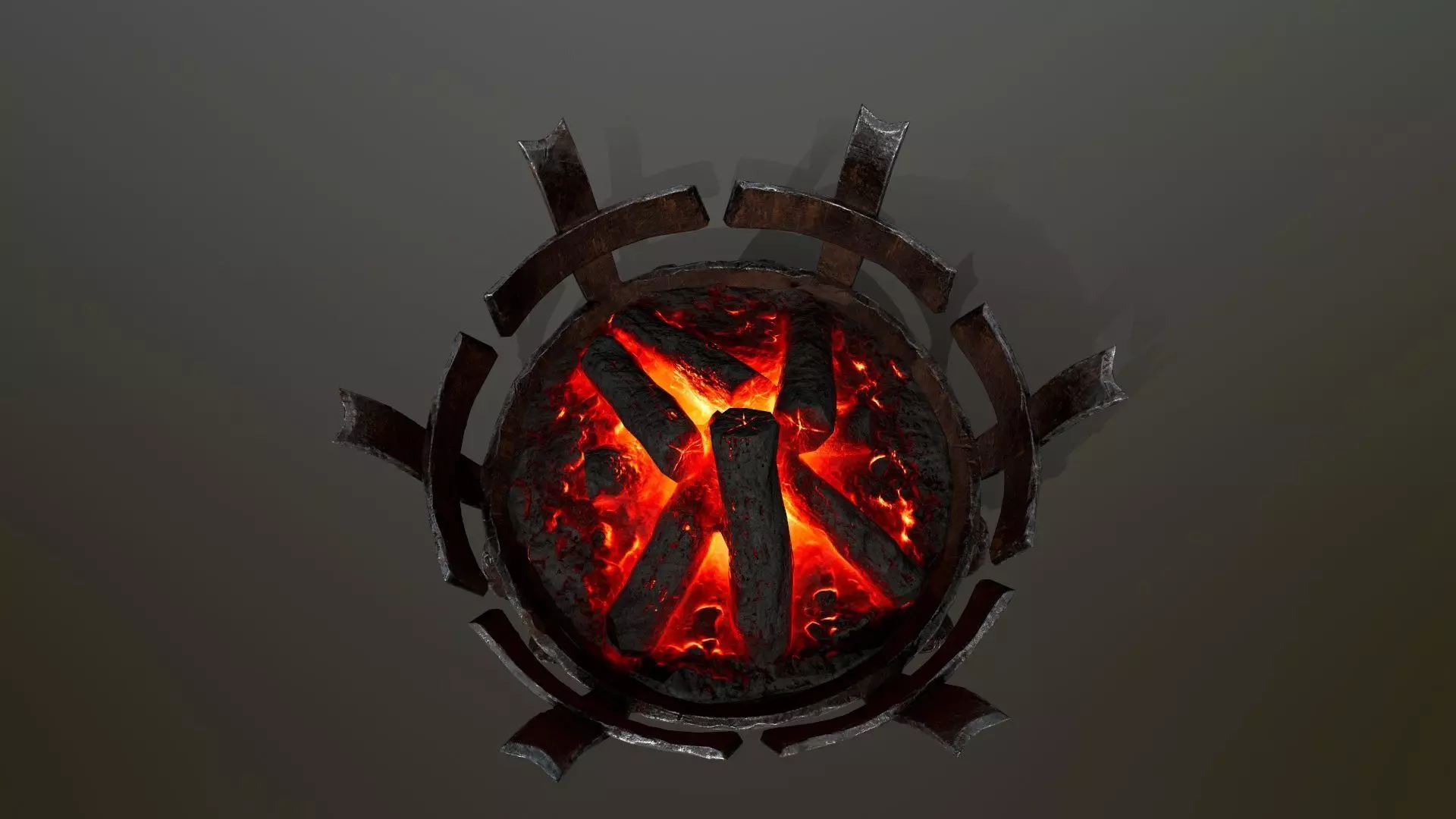 Medieval Braziers Lights   Low-poly 3D model_19