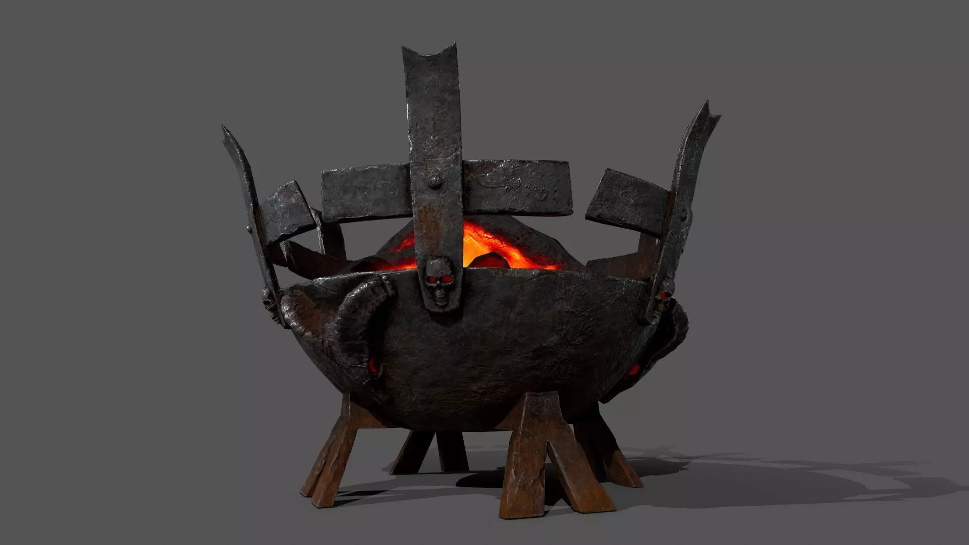 Medieval Braziers Lights   Low-poly 3D model_34