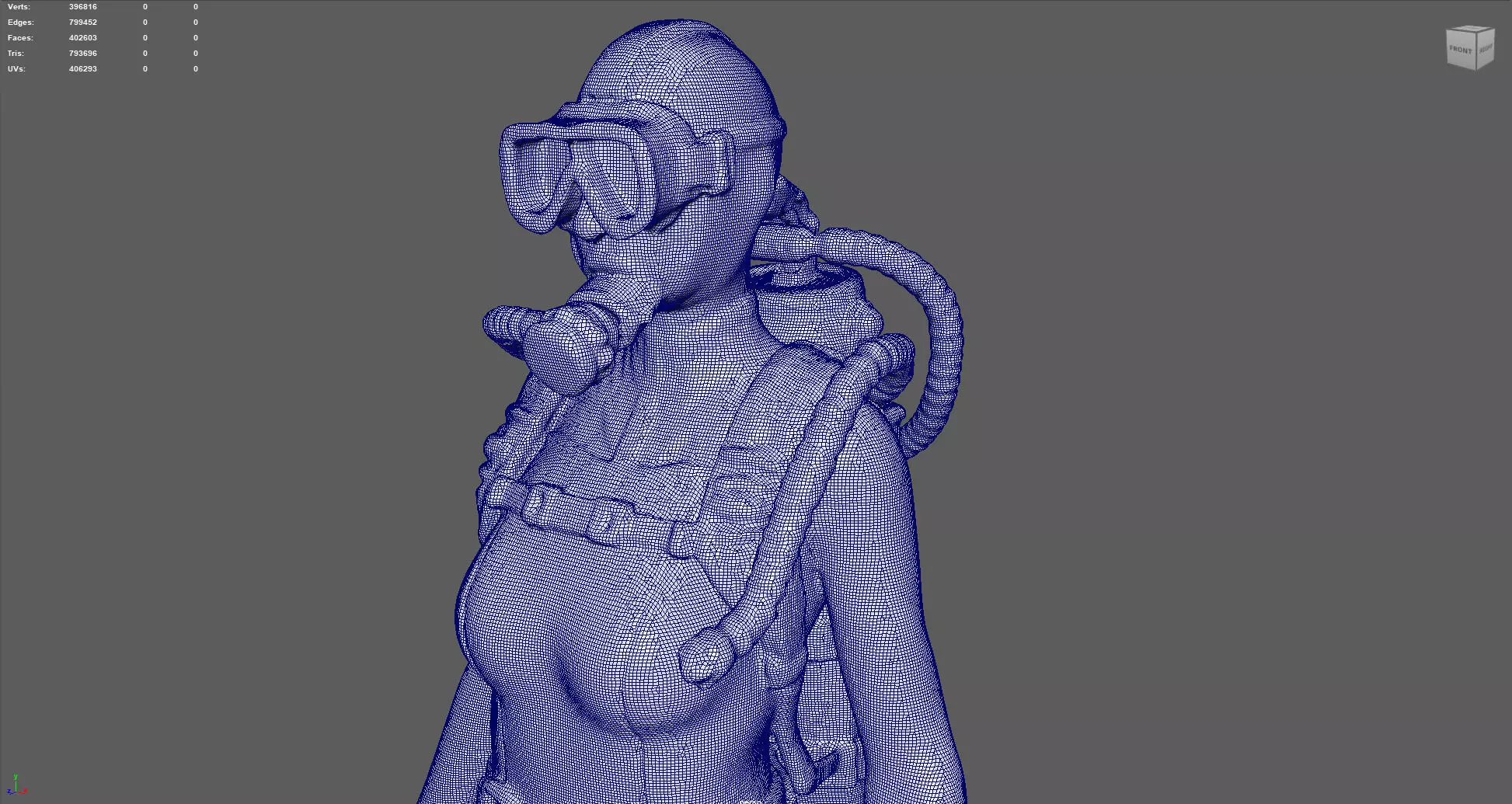 Realistic Female Scuba Diver 3D model_12