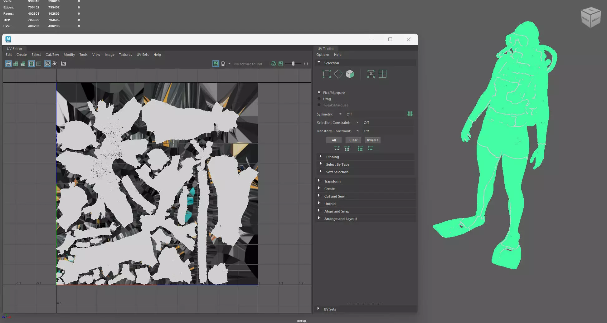 Realistic Female Scuba Diver 3D model_11