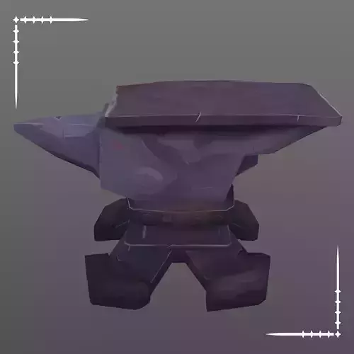 Stylized Anvil      Hand-Painted Game Asset