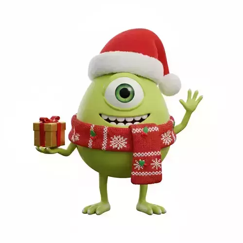 Holiday Cheer Mike Wazowski from Monsters University  3D print model