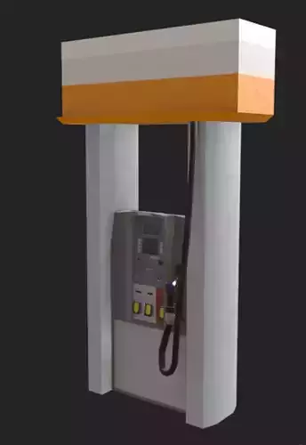 Gas Pump Low-poly 3D model
