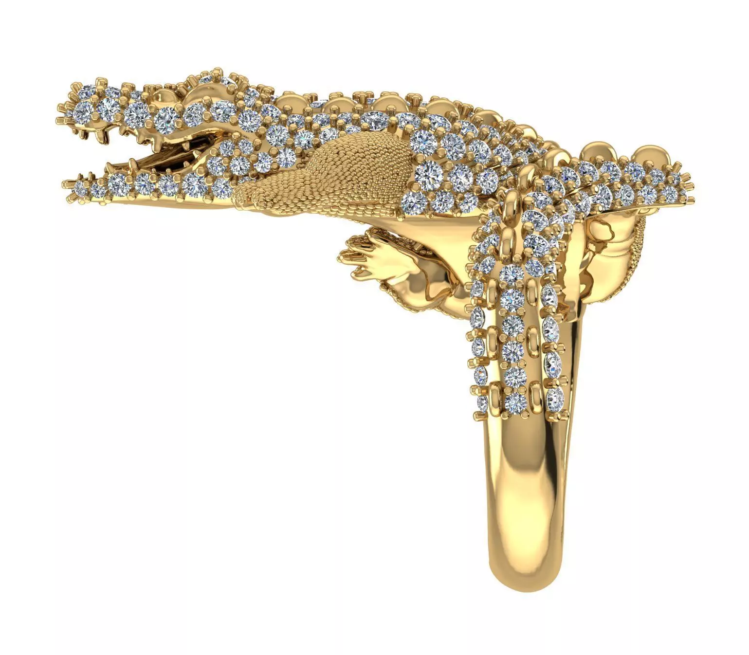 Crocodiles ring 3D print model 3D print model_3