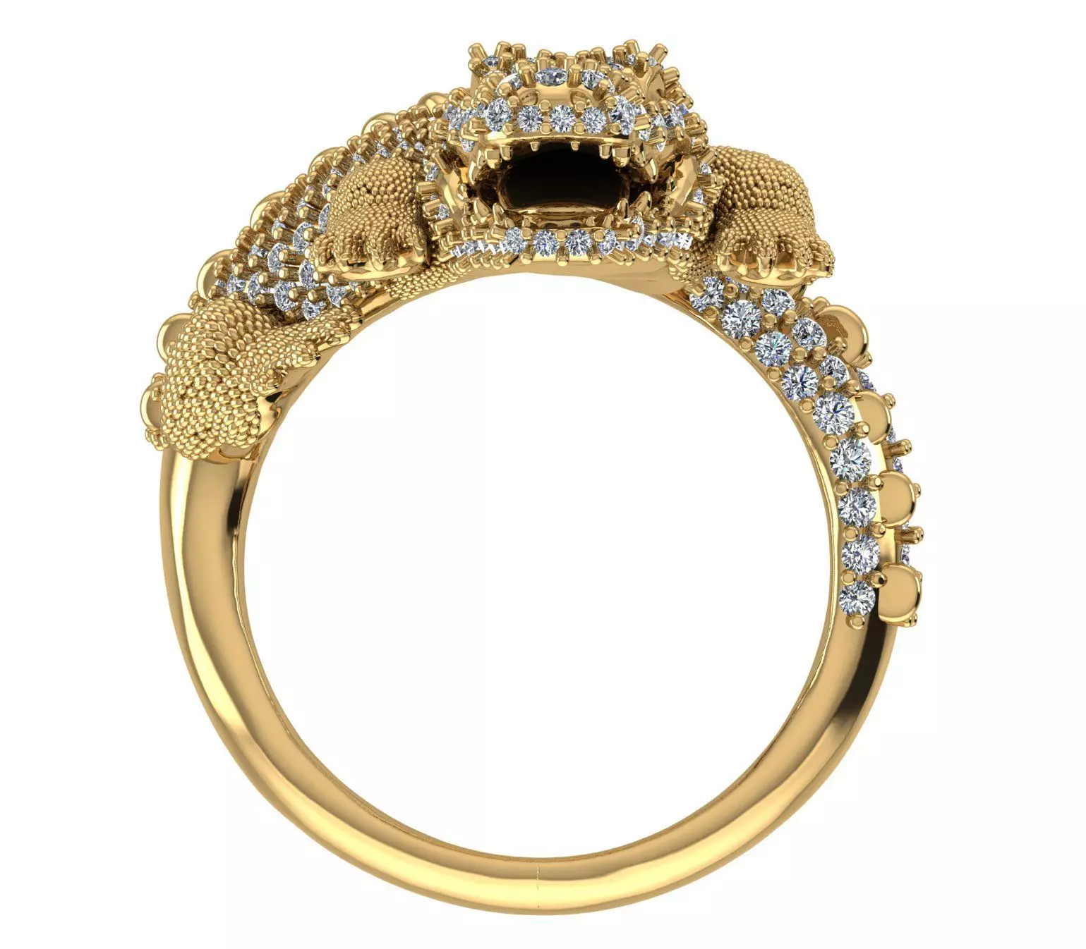 Crocodiles ring 3D print model 3D print model_2