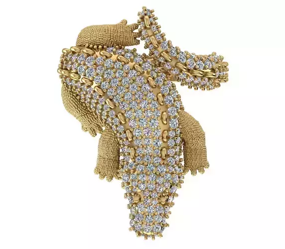 Crocodiles ring 3D print model