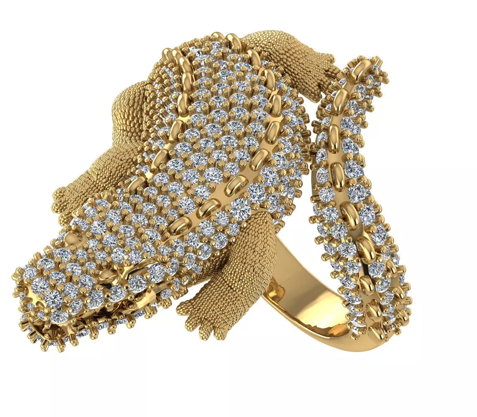 Crocodiles ring 3D print model 3D print model_1