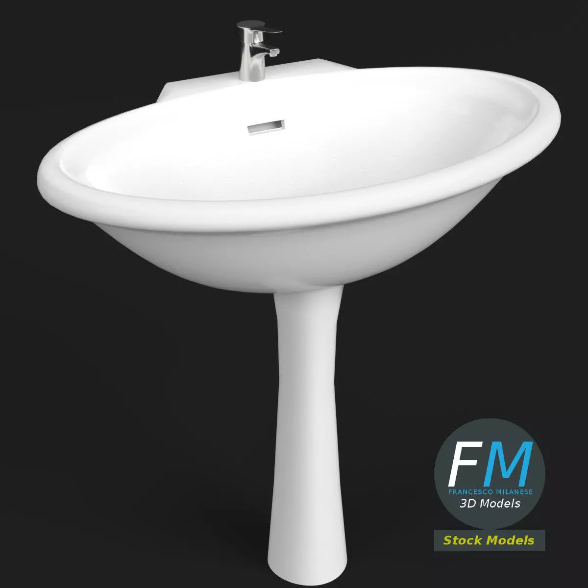 Washbasin sink 3D model_0