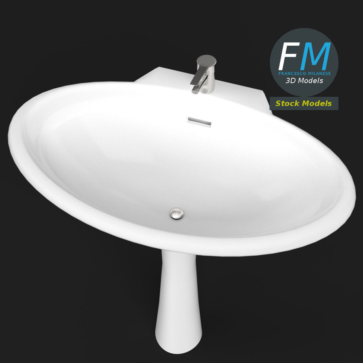 Washbasin sink 3D model_2