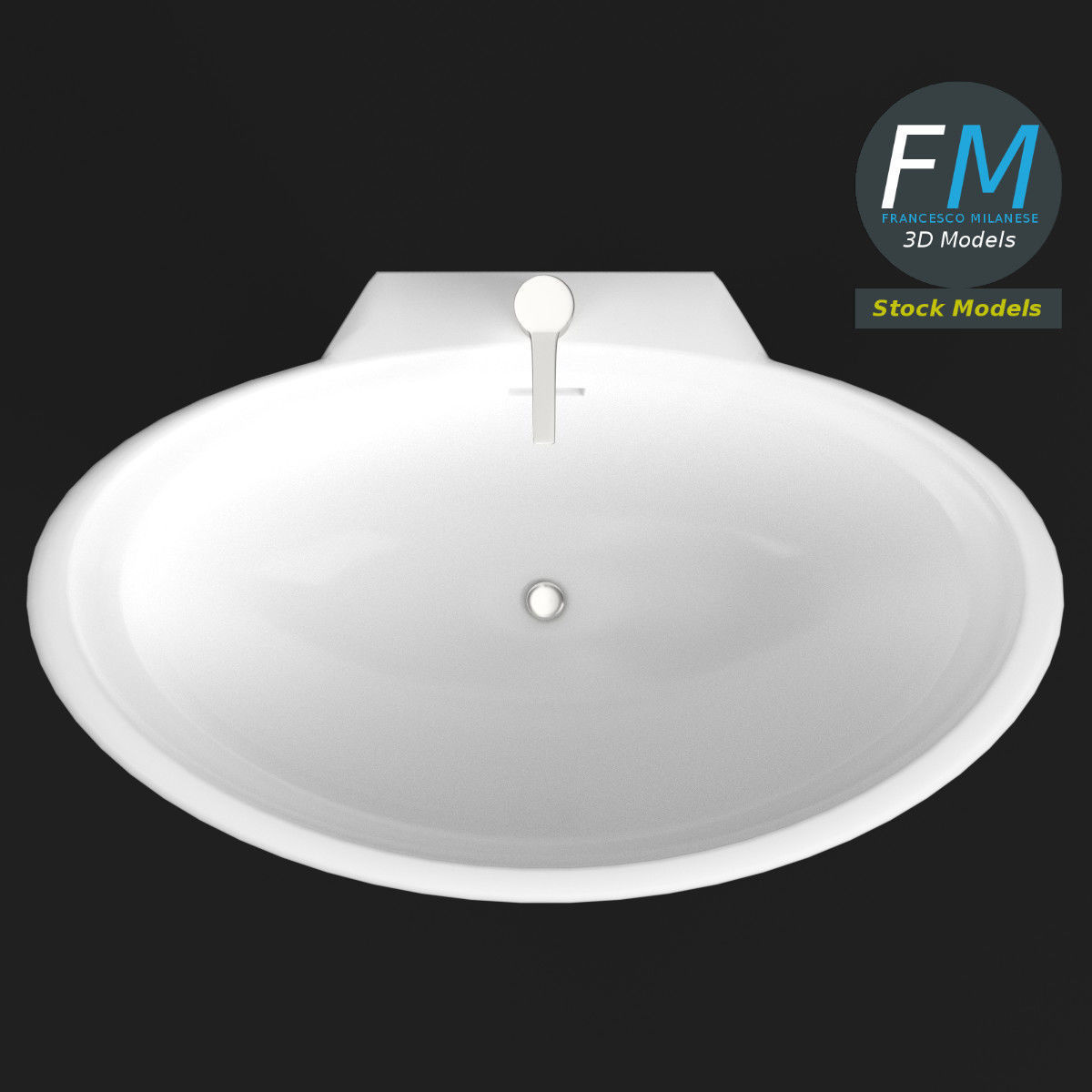 Washbasin sink 3D model_6