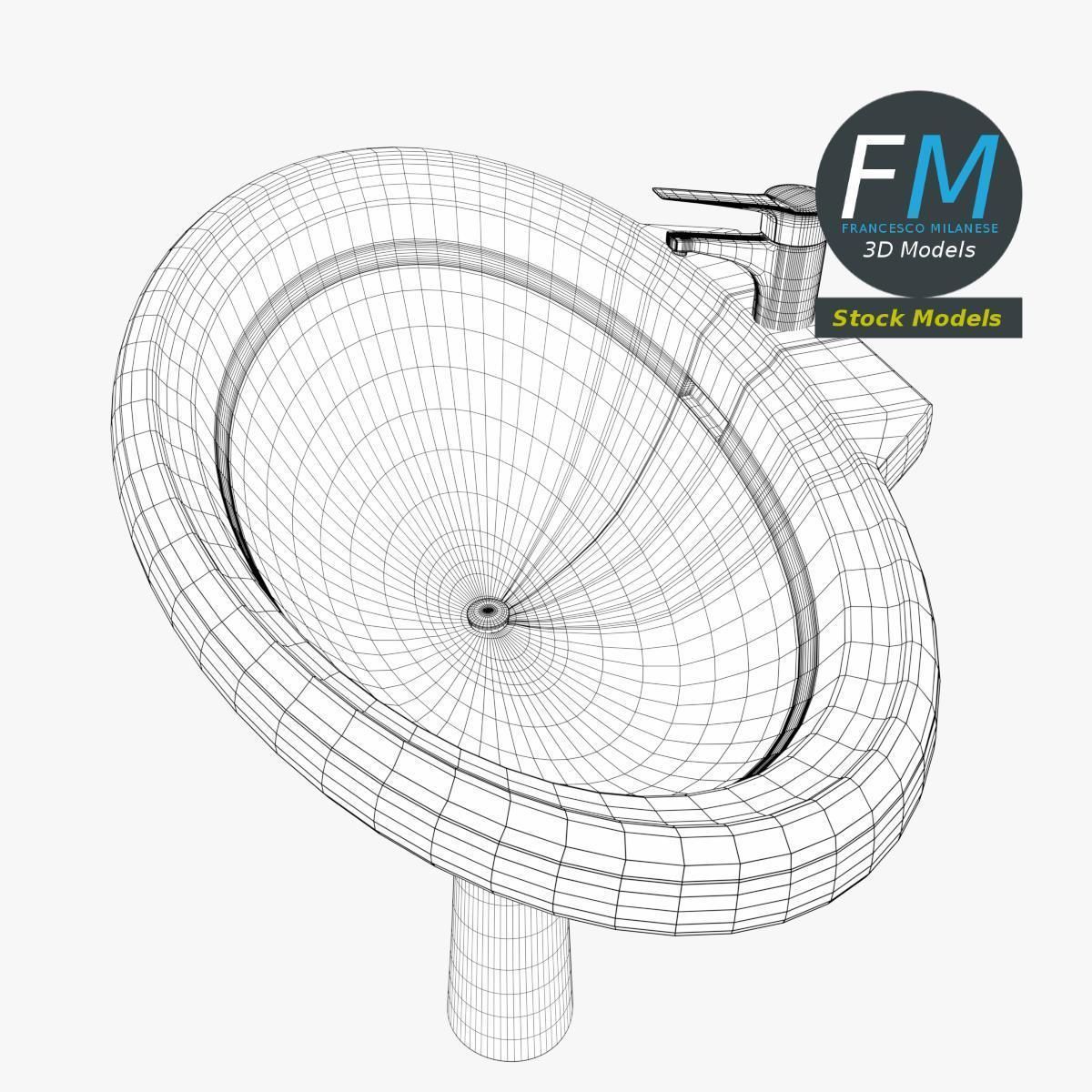 Washbasin sink 3D model_7