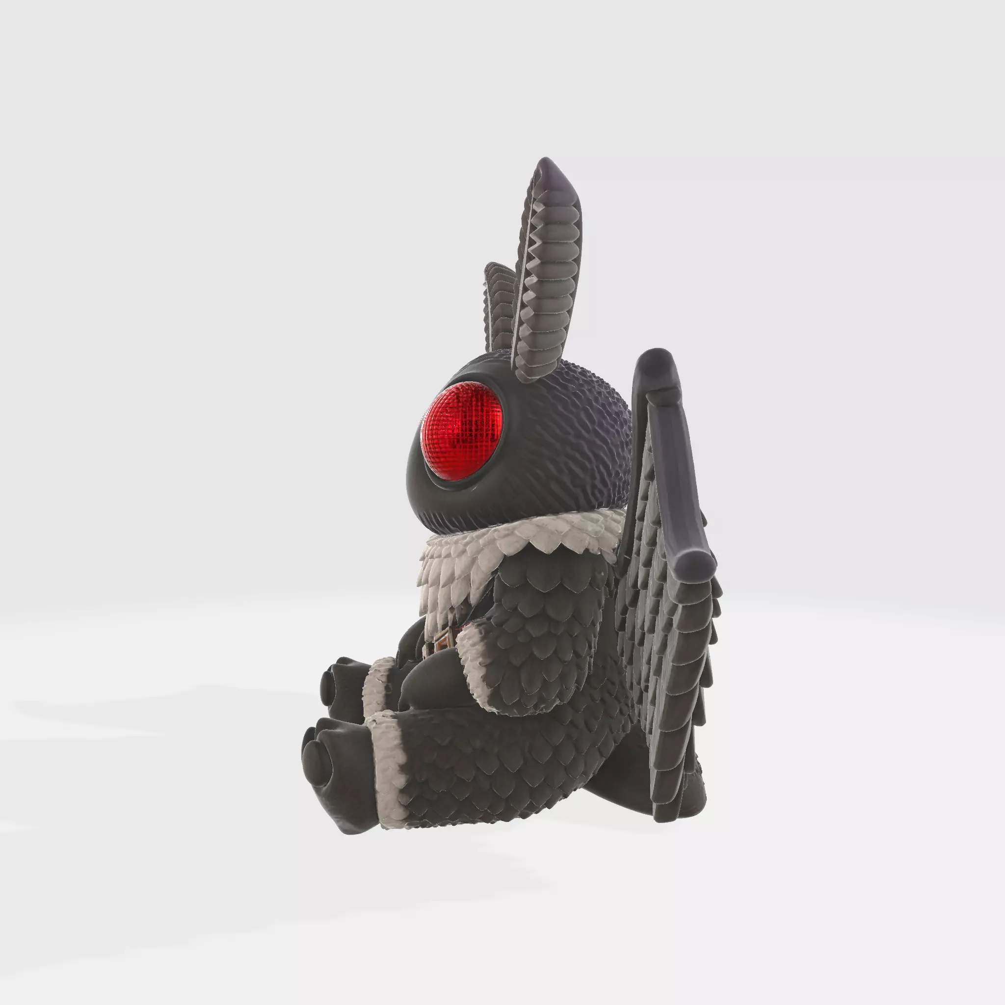 Cute Chibi Mothman Figurine Mythical Cryptid Collectible 3D print model_2