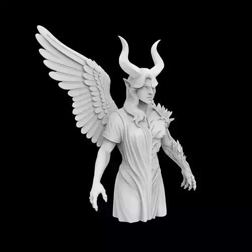 Angel And Demon Dual Statue 3D Print Model