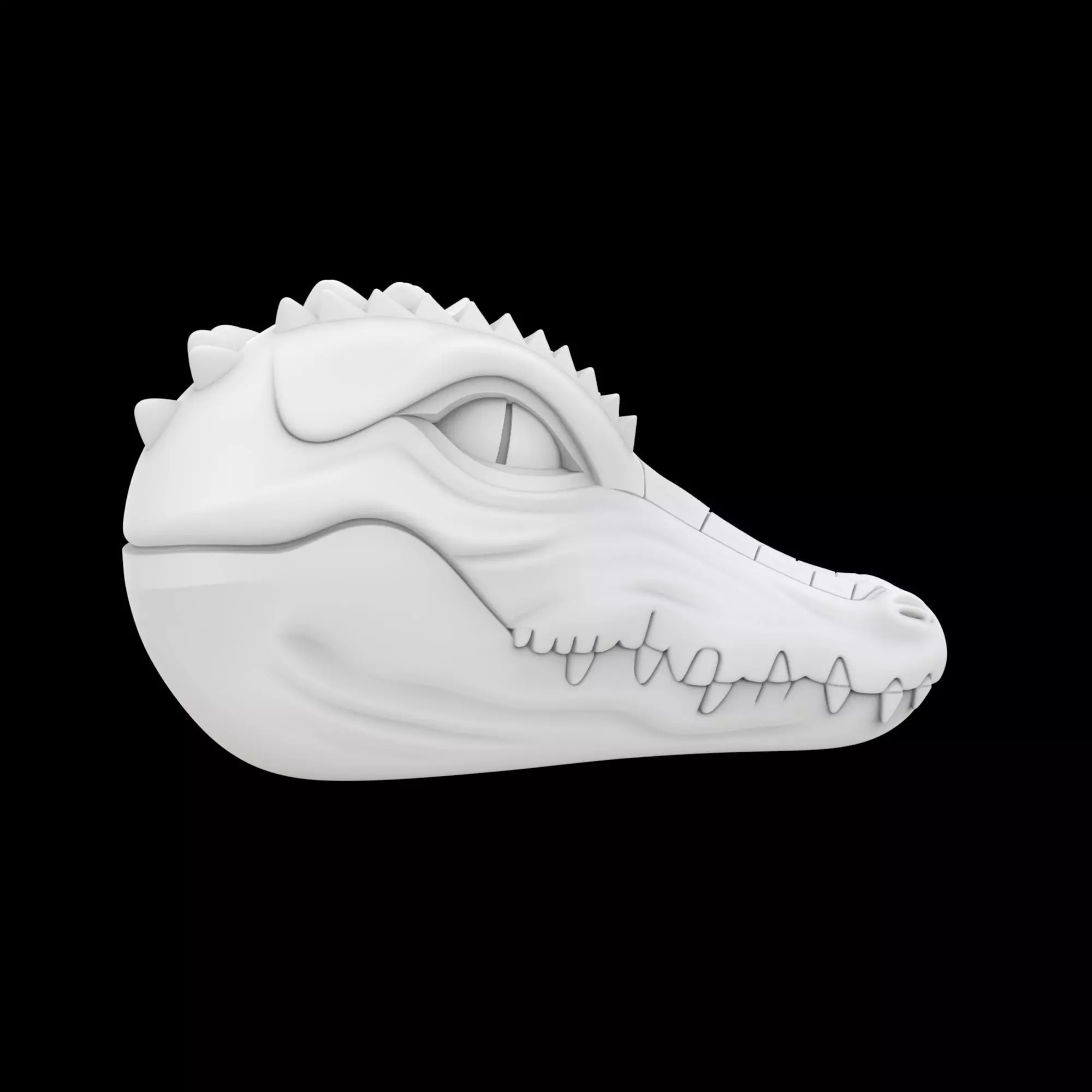 Anthro Crocodile Helm 3D Print Model 3D print model_5