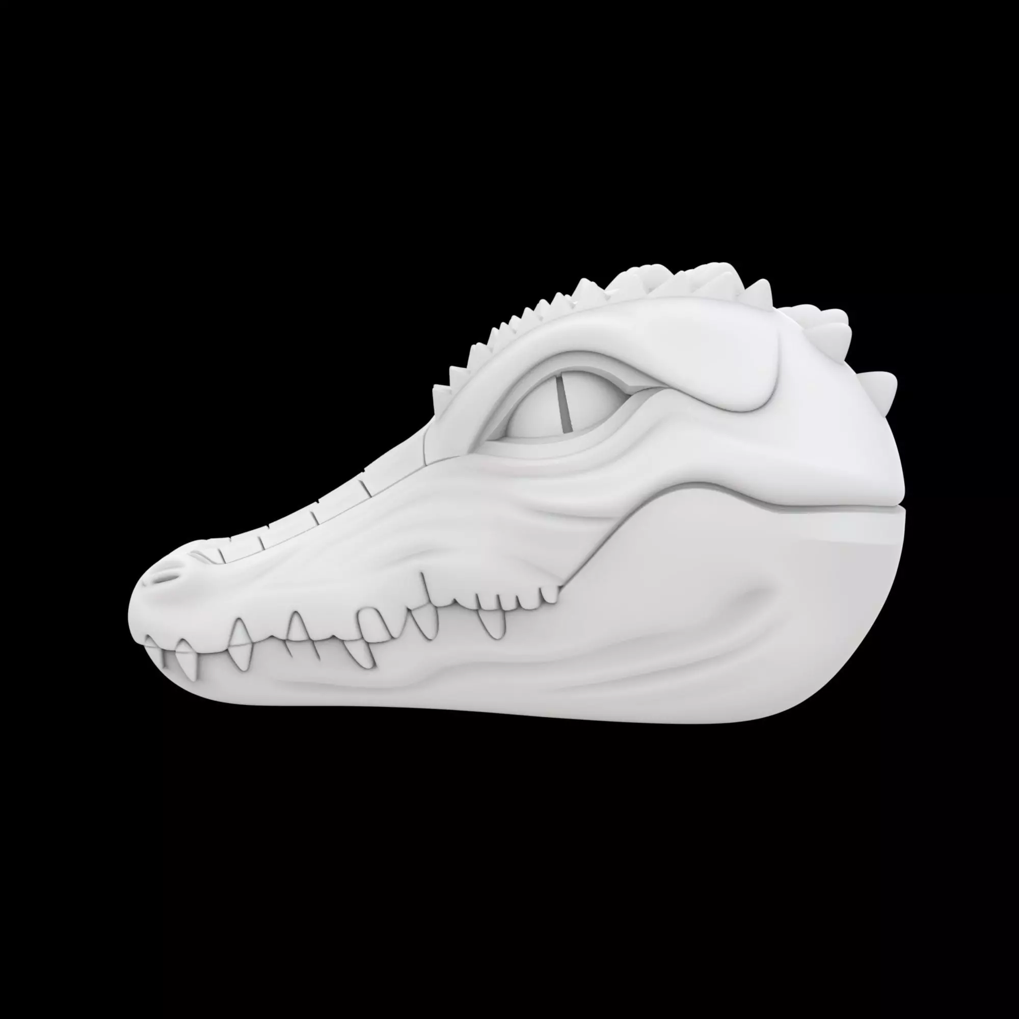 Anthro Crocodile Helm 3D Print Model 3D print model_2