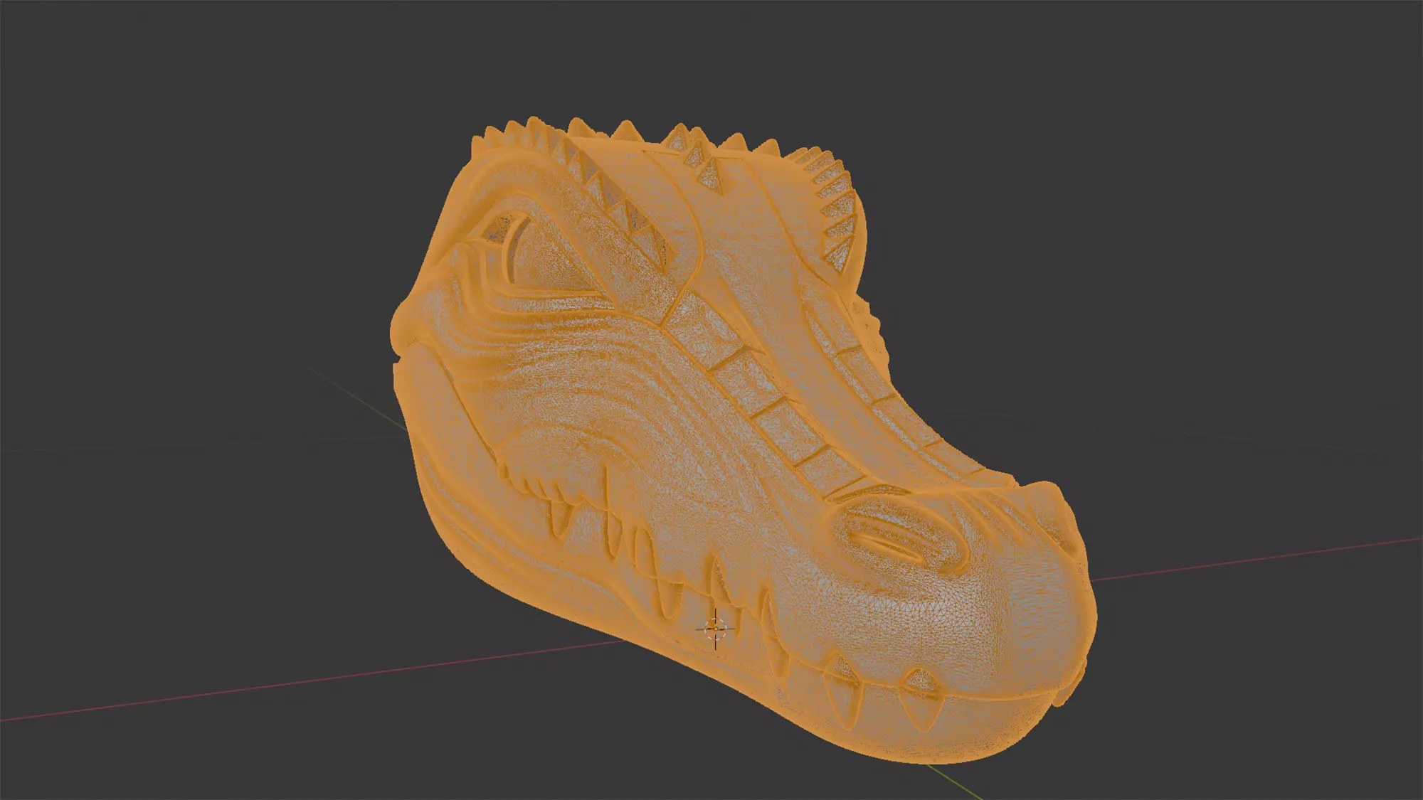 Anthro Crocodile Helm 3D Print Model 3D print model_7