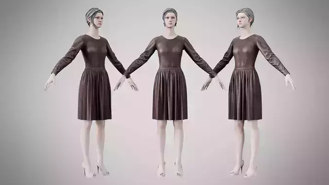 Dress 05 Grey Velvet