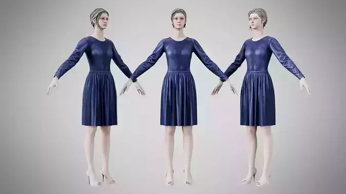 Dress 05 Midnight Blue Velvet