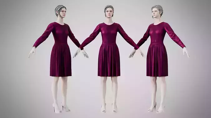 Dress 05 Plum Velvet