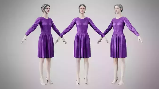 Dress 05 Royal Velvet Purple