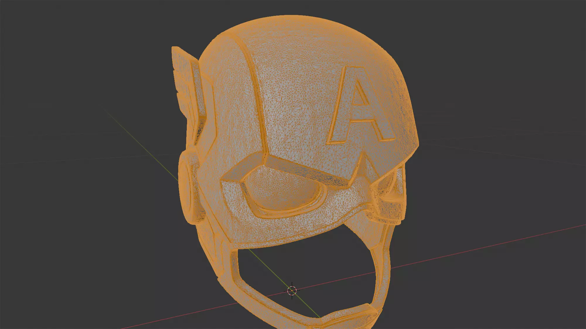 Captain America Stylized Helm 3D Print Model 3D print model_2