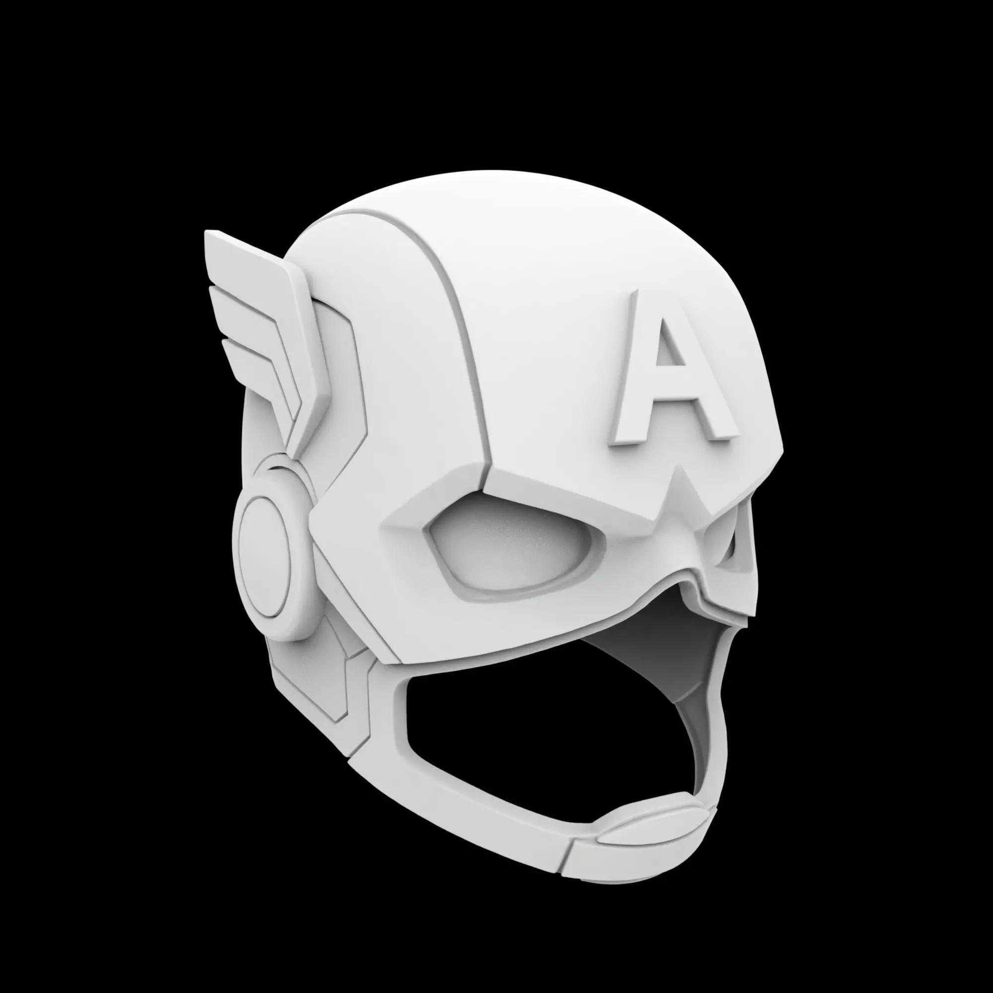 Captain America Stylized Helm 3D Print Model 3D print model_1