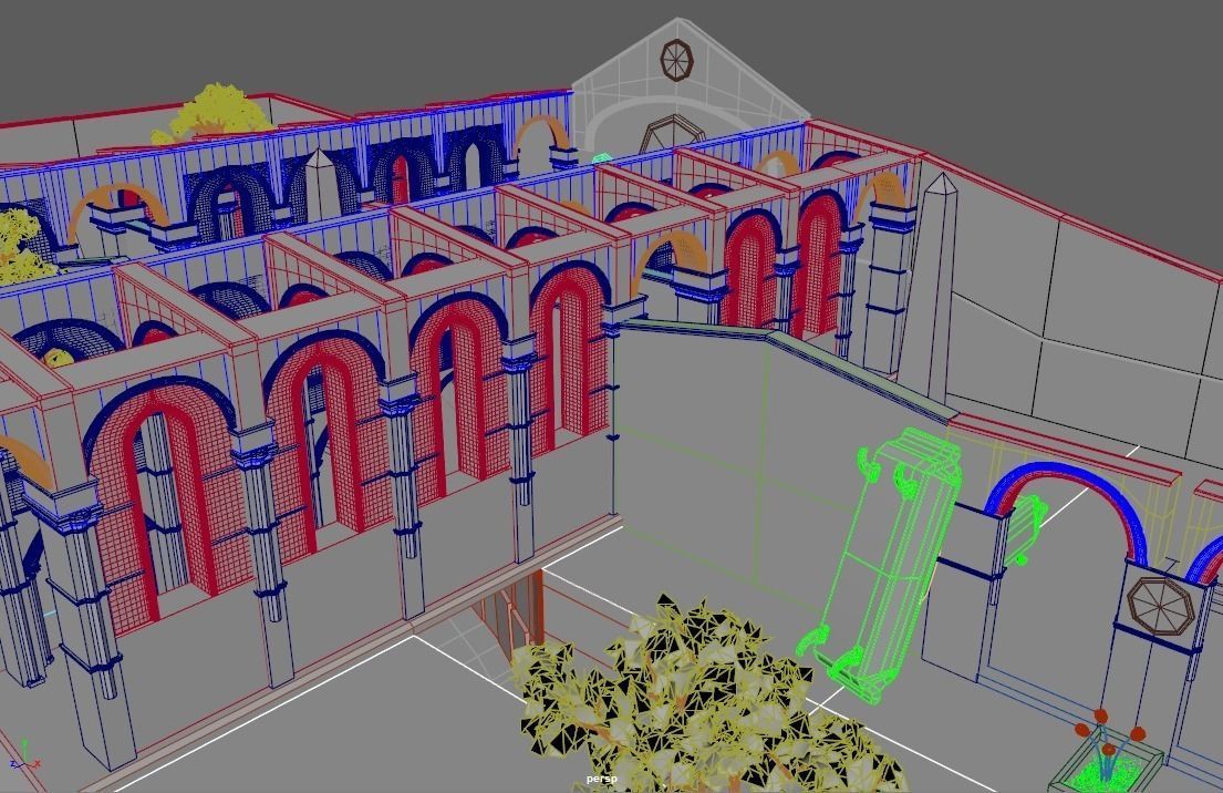 Lost Temple Model for FPS Game 3D model_11