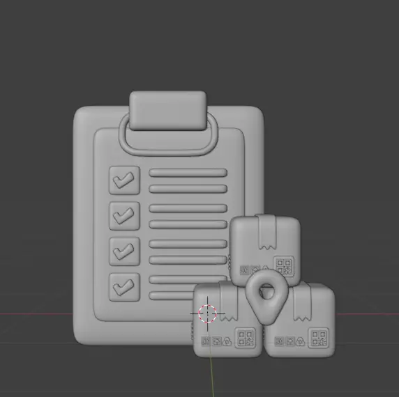 Modern Delivery and Logistics Service  3d icon set 3D model_79