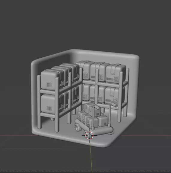 Modern Delivery and Logistics Service  3d icon set 3D model_103