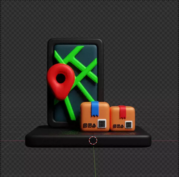 Modern Delivery and Logistics Service  3d icon set 3D model_35