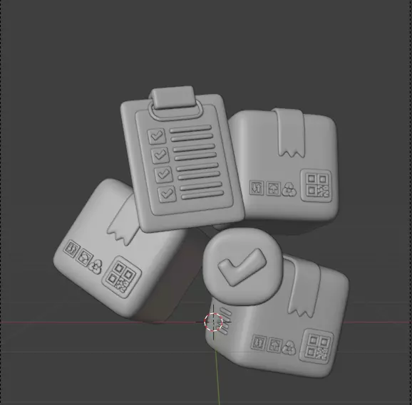 Modern Delivery and Logistics Service  3d icon set 3D model_114