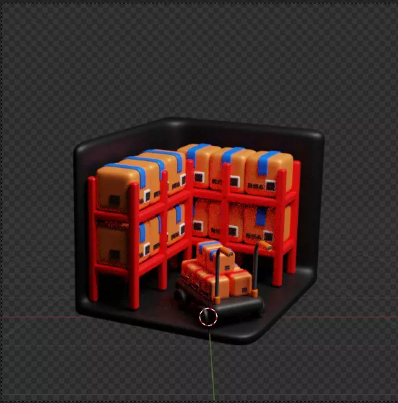 Modern Delivery and Logistics Service  3d icon set 3D model_105