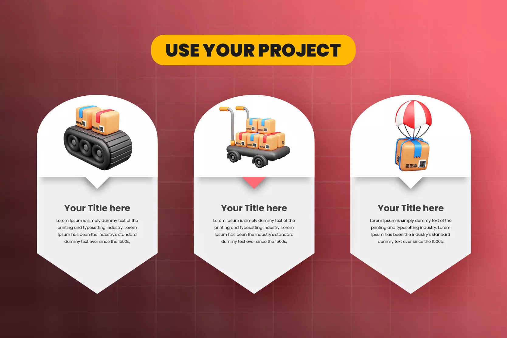 Modern Delivery and Logistics Service  3d icon set 3D model_4