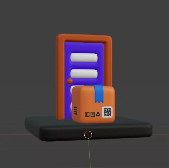 Modern Delivery and Logistics Service  3d icon set 3D model_31