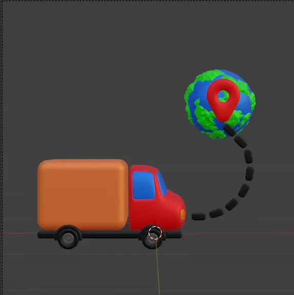 Modern Delivery and Logistics Service  3d icon set 3D model_49